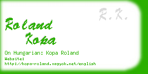 roland kopa business card